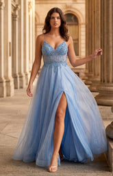 Cinderella Couture #8275J Shimmer Tulle With Lace Prom Gown