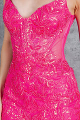 Cinderella Couture 8276J Lace Prom Gown