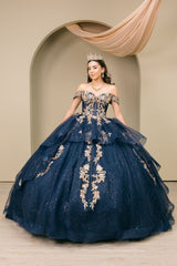 Cinderella Couture 8390JQ Elegant Quinceanera Gown In Shimmering Tulle