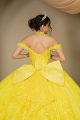 Cinderella Couture 8415JQ Quinceanera Gown In Layers Of Floral Tulle