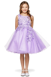 Cinderella Couture CCK-9022 Knee Length Tulle Flower Girl Dress