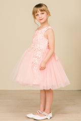Cinderella Couture Kids 9040 Girls Tulle Party Dress With 3D Flower Design