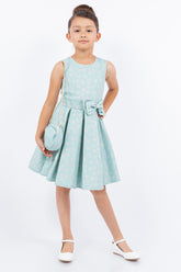 Cinderella Couture CCK-9165 Sleeveless Jacquard Flower Girl or Special Occasion Dress