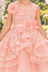 Cinderella Couture 9205 Short Layered Tulle Party Dress For Girls