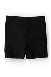 Mila & Rose Solid Black Twirl Shorts For Girls