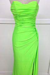 Chicas C327 Strapless Bridesmaid Or Evening Gown With Brush Train