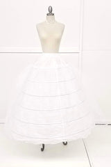 Chicas CHP625WH Six Hoop Tulle Overlay Crinoline Petticoat For Quinceanera Gown
