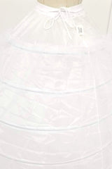 Chicas CHP625WH Six Hoop Tulle Overlay Crinoline Petticoat For Quinceanera Gown
