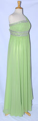 SALE! May Queen 748 Chiffon Goddess Gown in Spearmint Green Size 18