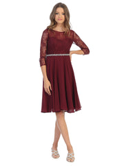 Eva USA 3340 Ladies Short Formal Gown