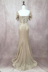 Chicas J066 Shimmer & Lace Off The Shoulder Prom Or Evening Gown