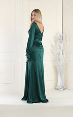 May Queen 1974 Elegant Long Sleeve Bridesmaids Dress