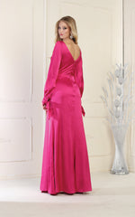 May Queen 1974 Elegant Long Sleeve Bridesmaids Dress