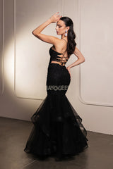 May Queen 2134 Fit and Flare Tulle Lace Prom Gown