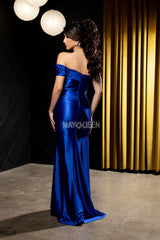 MayQueen 2221 Strapless Fitted Bridesmaid Dress With Brush Train