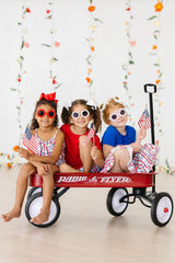 Mila & Rose Patriotic Plaid Twirl Shorts