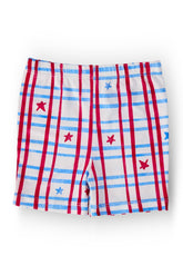 Mila & Rose Patriotic Plaid Twirl Shorts