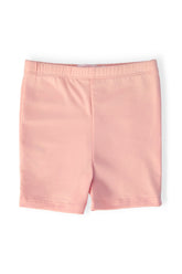 Mila & Rose Solid Peach Twirl Shorts For Girls