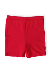 Mila & Rose Solid Red Twirl Shorts For Girls