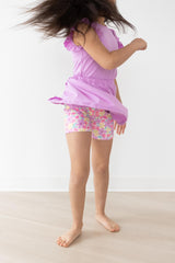 Mila & Rose Summer Watercolor Twirl Shorts