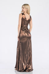 Lenovia 5322-A Double Foil Prom Formal Gown