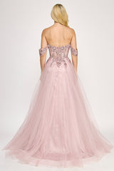 Lenovia 8399 Embroidered Layered Mesh Formal Prom Gown