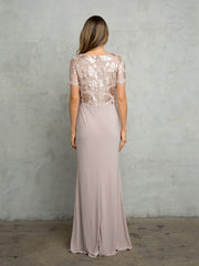 Eva USA 3439 Mother's Formal Gown in Jersey Chiffon and Sequined Lace