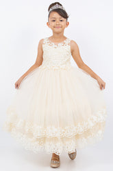 Cinderella Couture CCK-5129 Lace and Illusion Flower Girl Dress