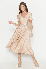 Lenovia 5274 Short Stretch Satin Bridesmaid Dress