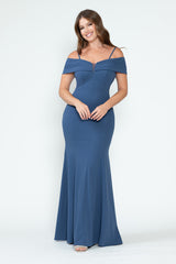 Lenovia 5317-A Techno Crepe Formal Bridesmaids Gown