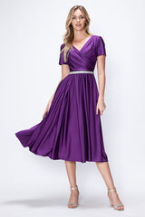 Lenovia 5274 Short Stretch Satin Bridesmaid Dress