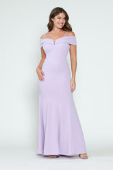 Lenovia 5317-A Techno Crepe Formal Bridesmaids Gown