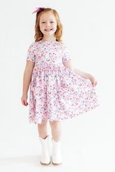 Mila & Rose Whimsical Woods ShortSleeve Pocket Twirl Dress