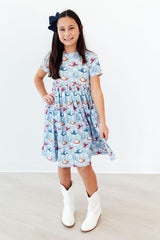 SALE Mila & Rose Tip Your Hat S/S Pocket Twirl Dress