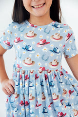 SALE Mila & Rose Tip Your Hat S/S Pocket Twirl Dress