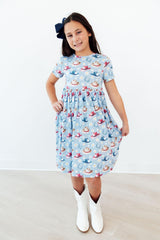 SALE Mila & Rose Tip Your Hat S/S Pocket Twirl Dress