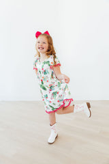 Mila & Rose Cute Cactus Pom Pom Summer Dress For Girls
