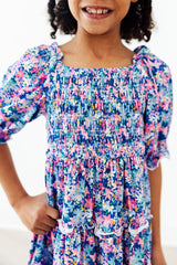 Mila & Rose Darling Daisies Smocked Ruffle Dress For Girls