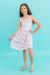 Mila & Rose Mermaid Tails Ruffle Cross Back Dress For Girls