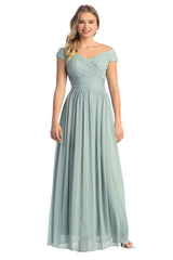 Cindy Collection 1600 Classic Long Chiffon Bridesmaid Dress