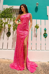 Nox Anabel A-1377 Full Sequin Prom Gown with Uni-Strap