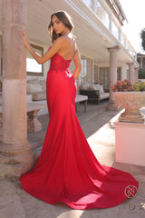Nox Anabel C-1345 Elegant Prom Gown With Court Train