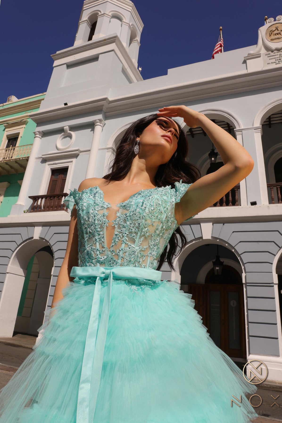 Nox Anabel E-1293 Layered Tulle Prom Gown