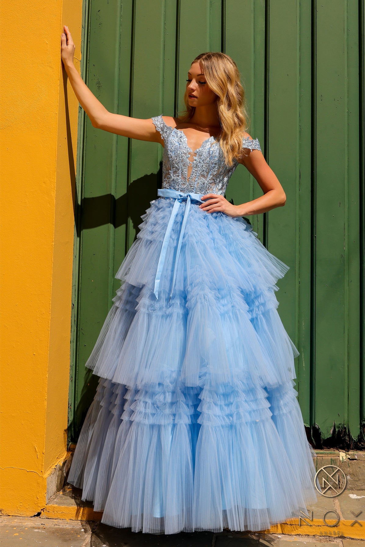 Nox Anabel E-1293 Layered Tulle Prom Gown