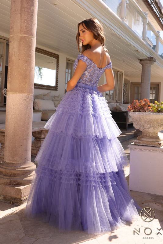 Nox Anabel E-1293 Layered Tulle Prom Gown