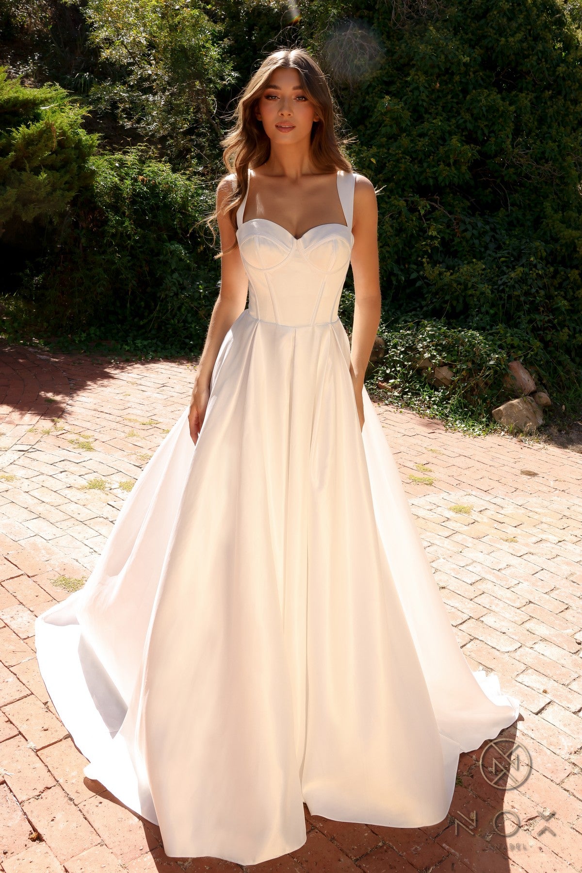 Nox Anabel JW-981 Classic Satin Wedding Gown