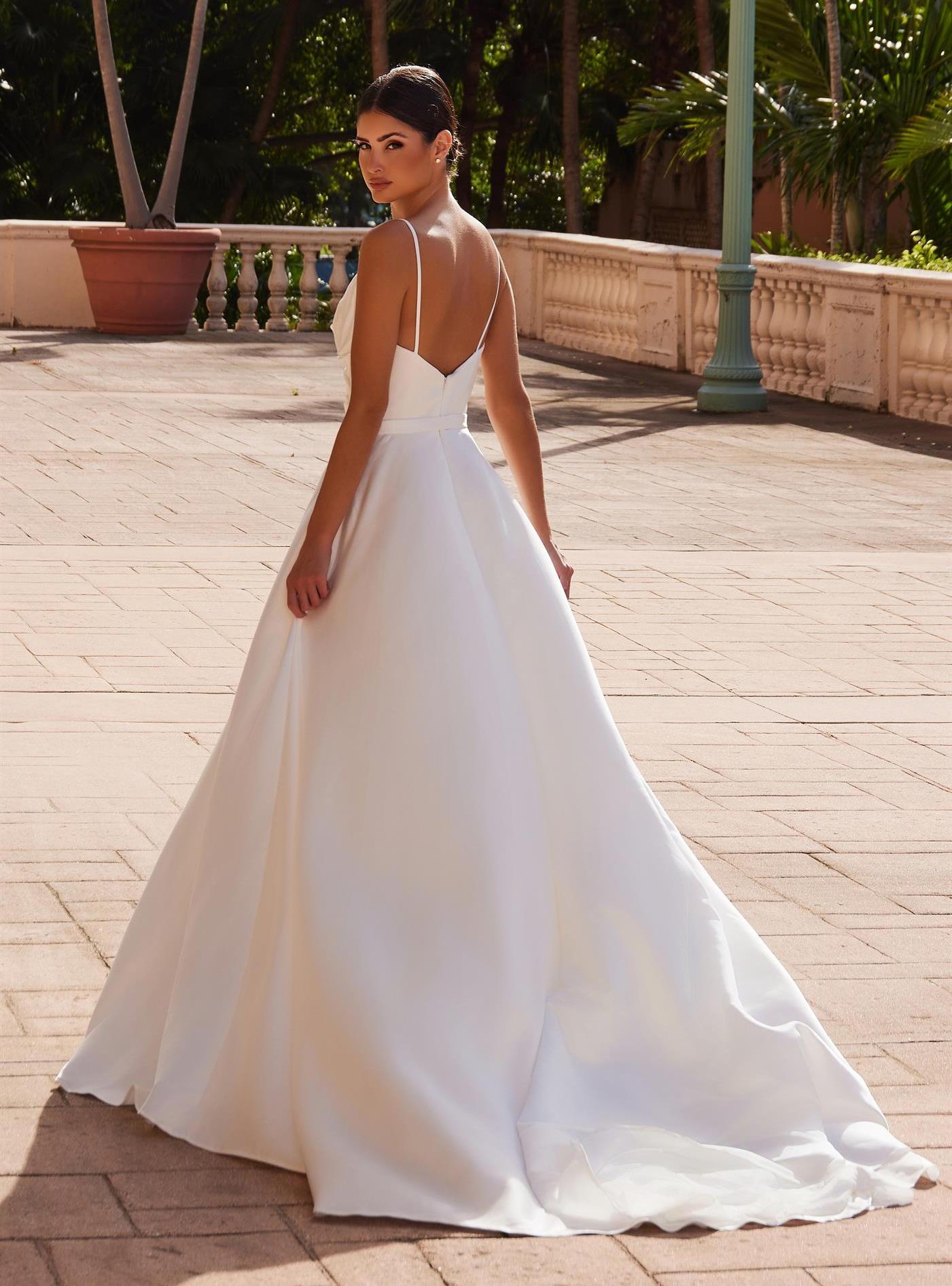 Nox Anabel JE-1015 Satin Minimalist A-line Wedding Dress