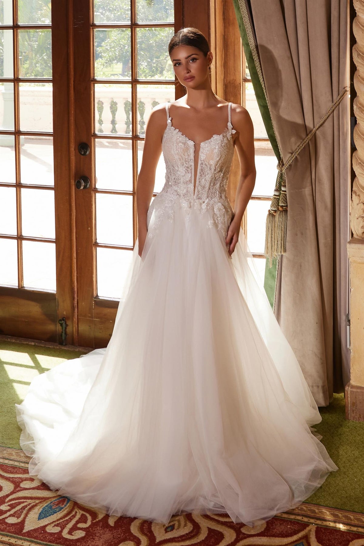 Nox Anabel JE-1021 Embroidered Tulle Bridal Gown