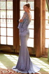 Nox Anabel 129MD Mother of the Bride Embroidered Shimmer Gown