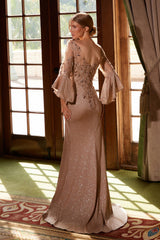 Nox Anabel 129MD Mother of the Bride Embroidered Shimmer Gown